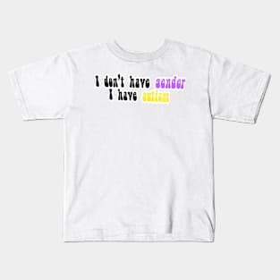 Nonbinary auti bean Kids T-Shirt